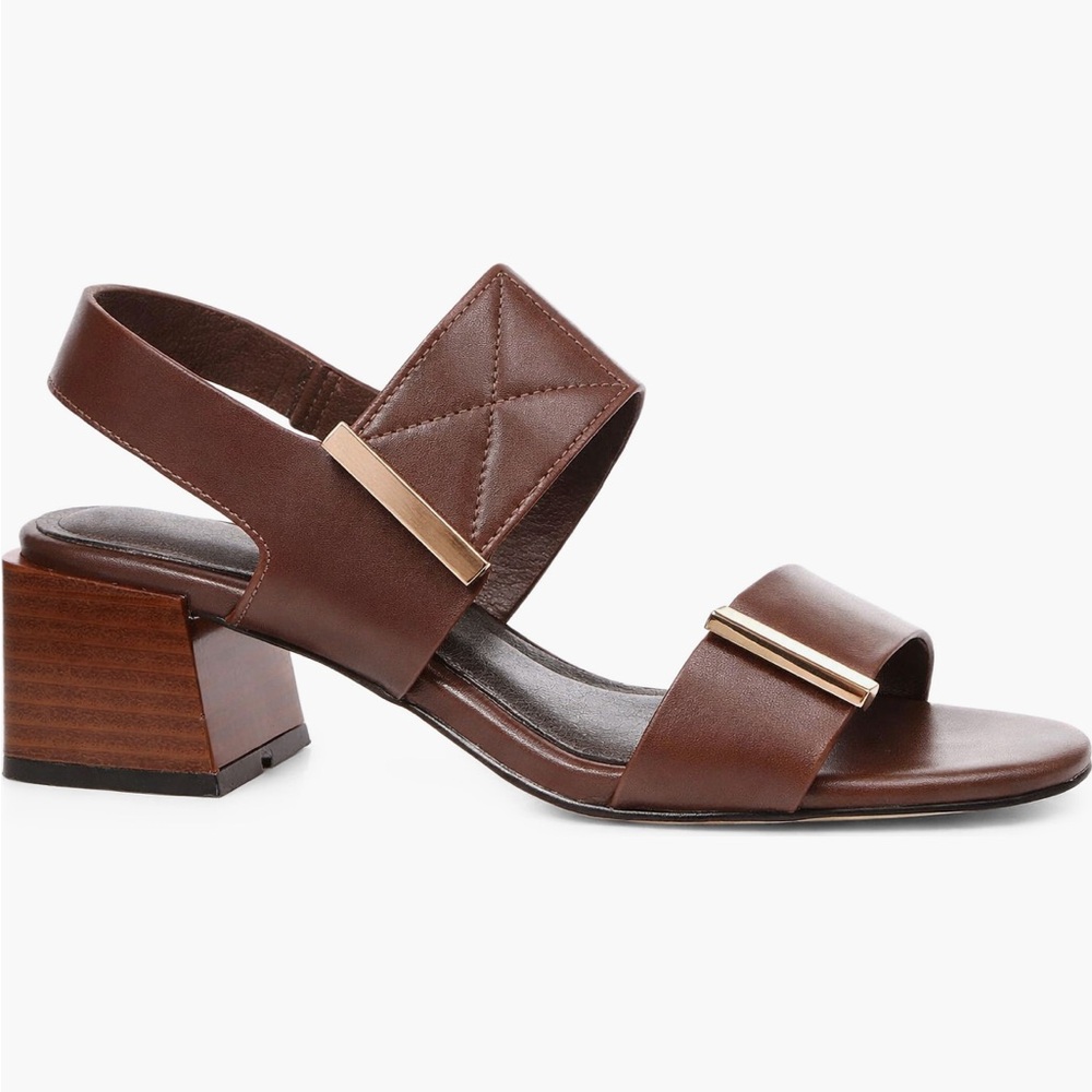 Aqua diva Real Leather Sandals in Chocolate